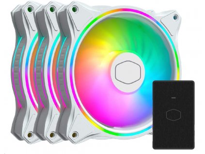 Cooler Master ventilátor MasterFan MF120 Halo 3in1 White, 3x120mm, ARGB, bílá