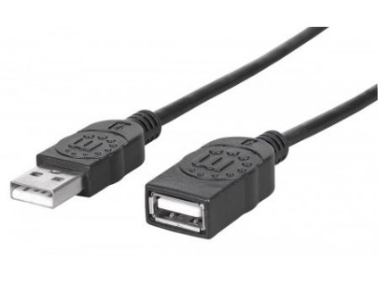 MANHATTAN Kabel USB 2.0 prodlužovací A Male / A Female 1,8m černý