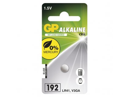 Alkalická knoflíková baterie GP LR41 (192F), 1 ks