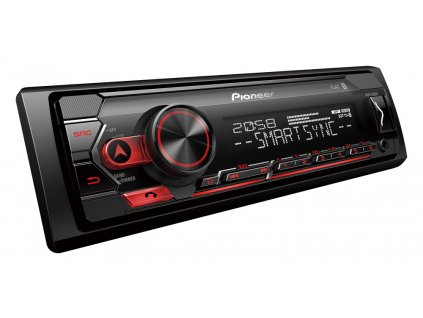 Pioneer MVH-S320BT autorádio s USB a Bluetooth červené