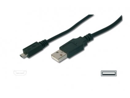 PremiumCord Kabel micro USB 2.0, A-B 0,5m