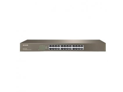 Tenda TEG1024F - 22-port Gigabit Ethernet Switch + 2x Combo SFP/RJ45, 10/100/1000 Mbps, Fanless, Rackmount, Kov