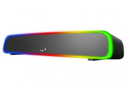 GENIUS repro USB SoundBar 200BT, 4W, RGB podsvícení, Bluetooth, 3,5mm jack, USB, černý