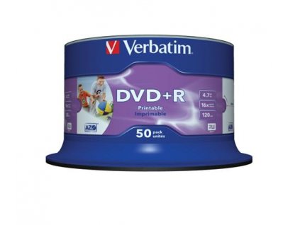 Médium Verbatim DVD+R 4,7GB 16x Printable 50-cake