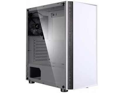 Zalman case miditower R2 white, bez zdroje, ATX, 1x 120mm RGB ventilátor, 1x USB 3.0, 2x USB 2.0, tvrzené sklo, bílá