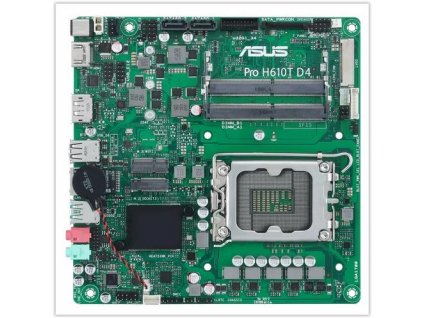 ASUS MB PRO H610T D4-CSM mini-ITX (1700, intel H610, DDR4, VGA+HDMI , USB3.2 Gen1, SATA3, GLAN, 7.1, mini-ITX)