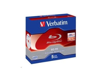 VERBATIM BD-RE(5-pack)Blu-Ray/Jewel/2x/25GB