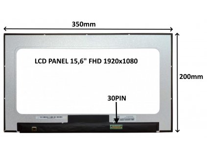 LCD PANEL 15,6'' FHD 1920x1080 30PIN MATNÝ / BEZ ÚCHYTŮ