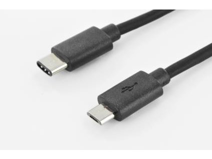 Digitus Připojovací kabel USB typu C, typ C na micro B M/M, 1,8 m, 3A, 480 MB, verze 2.0, bl