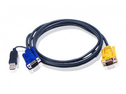 ATEN 5M USB KVM Cable with 3 in 1 SPHD and built-in PS/2 to USB converte