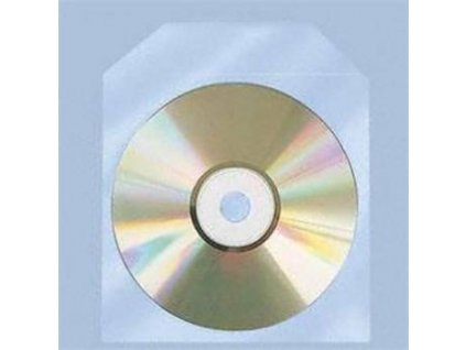 COVER IT Polypropylenový obal na CD/DVD, průhledný s klipem - 100ks