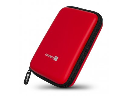 CONNECT IT HardShellProtect pevné skořepinové ochranné pouzdro na 2,5" HDD, červené