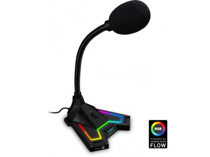 CONNECT IT NEO RGB ProMIC mikrofon, podsvícený, USB, ČERNÝ