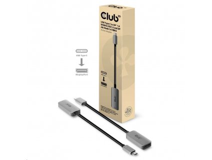 Club3D Adaptér aktivní USB-C na DisplayPort 1.4, 8K60Hz DSC1.2 HDR HBR3