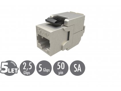 Keystone Solarix CAT6 STP RJ45 černý samořezný