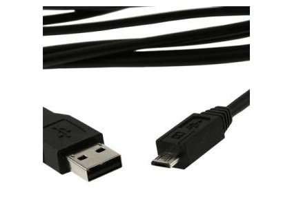 USB Kabel A Male/Micro B Male 2.0 Black HQ 1,8m