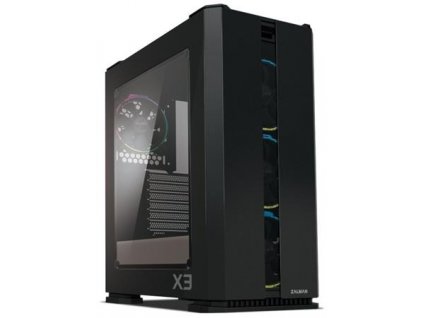 Zalman case X3 černá, Skříň, Middle tower, bez zdroje, ATX, 2x USB 3.0, 2x USB 2.0, průhledná bočnice, ARGB ventilátory