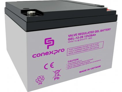 Baterie Conexpro GEL-12-28 GEL, 12V/28Ah, T12-M5, Deep Cycle