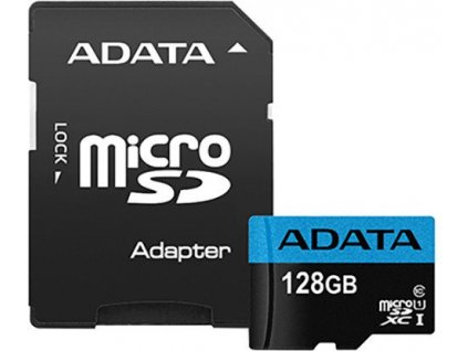 Adata/micro SDXC/128GB/100MBps/UHS-I U1 / Class 10/+ Adaptér