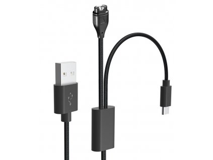Tactical USB Nabíjecí a Datový Kabel 2v1 pro Garmin Fenix 7 + USB-C