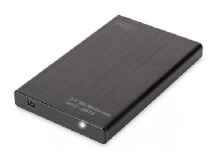 Digitus Externí Hliníkové Pouzdro 2,5 SSD / HDD, SATA III USB 2.0