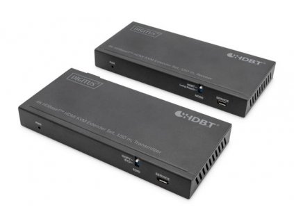 Digitus HDBaseT KVM Extender Set, 150 m 4K/60Hz, USB 2.0, PoC, IR, black