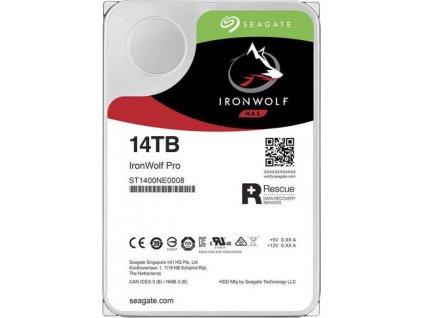 SEAGATE ST14000NE0008 hdd IronWolf PRO 14TB CMR 7200rpm 256MB NAS HDD 24x7 250MB/s 3.5 RAID SATA3-6Gbps