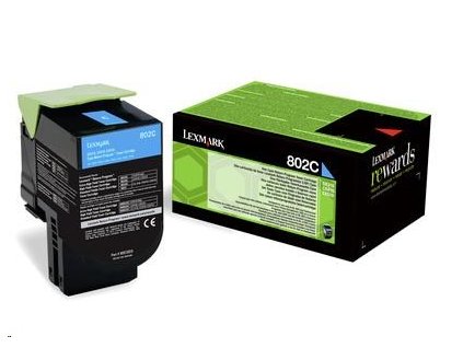 LEXMARK cyan toner 802C pro CX310/410/510 z programu Lexmark Return (1000 stran)