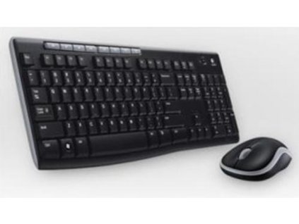 LOGITECH bezdrátový set Wireless Desktop MK270, klávesnice + myš, CZ , USB, černá