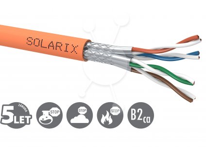 Instalační kabel Solarix CAT7 SSTP LSOHFR-B2ca s1 d1 a1 500m