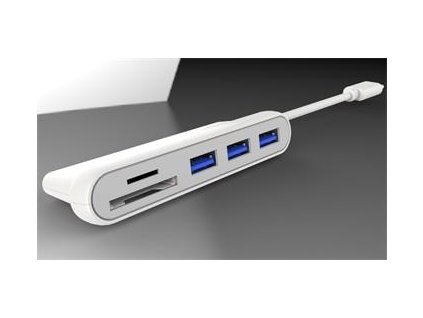 PremiumCord 5G SuperSpeed USB3.1 Typ-C hub 3x USB3.0 + čtečka SD karet