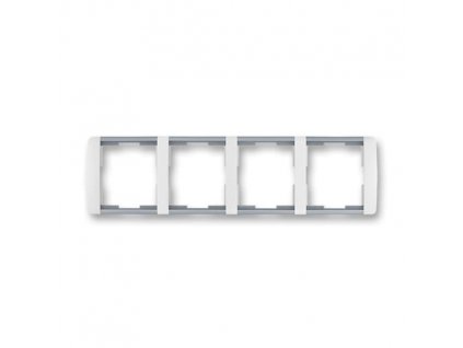 ABB ELEMENT Rámeček 3901E-A00140 04 čtyřnásobný, vodorovný, bílá/ledová šedá