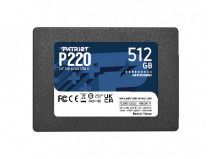 PATRIOT P220/512GB/SSD/2.5''/SATA/3R