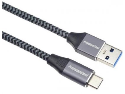 PremiumCord kabel USB-C - USB 3.0 A (USB 3.1 generation 1, 3A, 5Gbit/s) 2m oplet