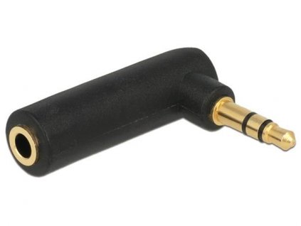 Delock audio adaptér stereo jack 3,5 mm 3 pin samec na samici pravoúhlou