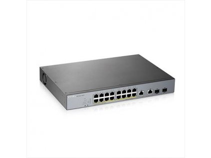 Zyxel GS1350-18HP, 18 Port managed CCTV PoE switch, long range, 250W (1 year NCC Pro pack license bundled)
