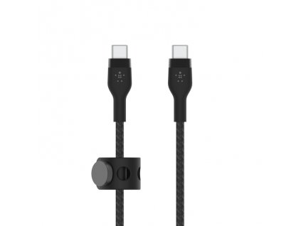 Belkin USB-C na USB-C kabel, 1m, černý - odolný PRO Flex