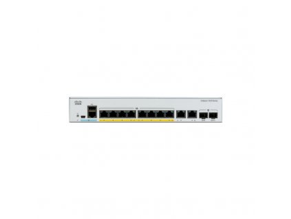 Catalyst C1000-8P-2G-L, 8x 10/100/1000 Ethernet PoE+ ports and 67W PoE budget, 2x 1G SFP and RJ-45