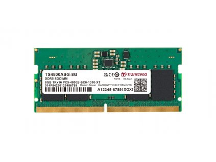 Transcend paměť 8GB SODIMM DDR5 4800 (JetRam) 1Rx16 1Gx16 CL40 1.1V