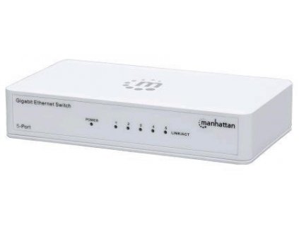 MANHATTAN 5-Port Gigabit Ethernet Switch, 5xRJ45 10/100/1000 Mbps Ports