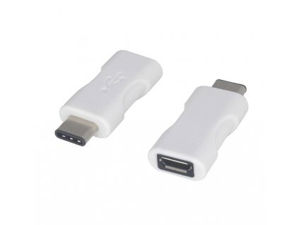 Redukce USB 3.1 konektor C/male - micro USB konektor B/female bílý