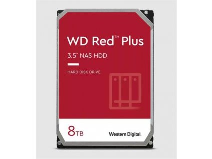 WD RED PLUS NAS WD80EFPX/8TB/3.5"/256MB cache/5640 RPM/215 MB/s/CMR