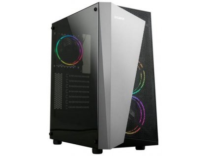 Zalman case miditower S4 Plus, bez zdroje, ATX, 1x USB 3.0, 2x USB 2.0, průhledná bočnice, černo-šedá