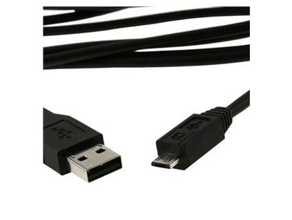 Kabel USB A Male/Micro B Male, 0.5m,USB 2.0,černý