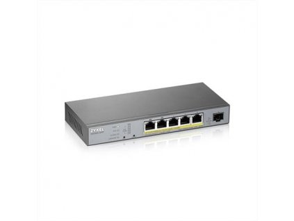 Zyxel GS1350-6HP, 6 Port managed CCTV PoE switch, long range, 60W, 802.3BT (1 year NCC Pro pack license bundled)