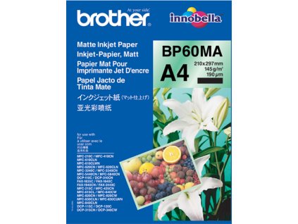 BP60MA, 25 listů, inkoustový papír Brother, matný, 145 g