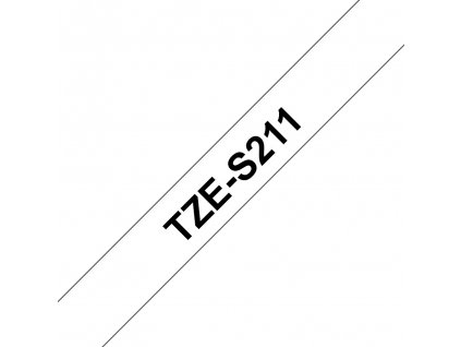 TZE-S211, bílá/černá, 6mm