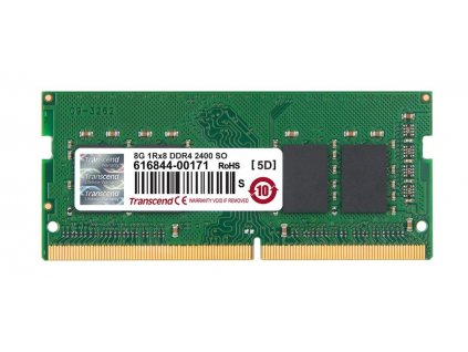 Transcend paměť 8GB SODIMM DDR4 2400 1Rx8 CL17