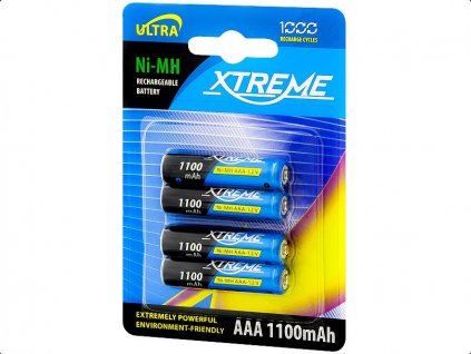 XTREME Baterie R3 Ni-MH AAA 1100mAh dobíjecí, blistr 4ks