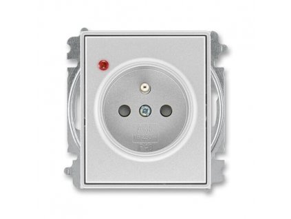 ABB TIME Zásuvka 5599E-A02357 08 s clonkami, s ochranou před přepětím, bezšroubová, titanová